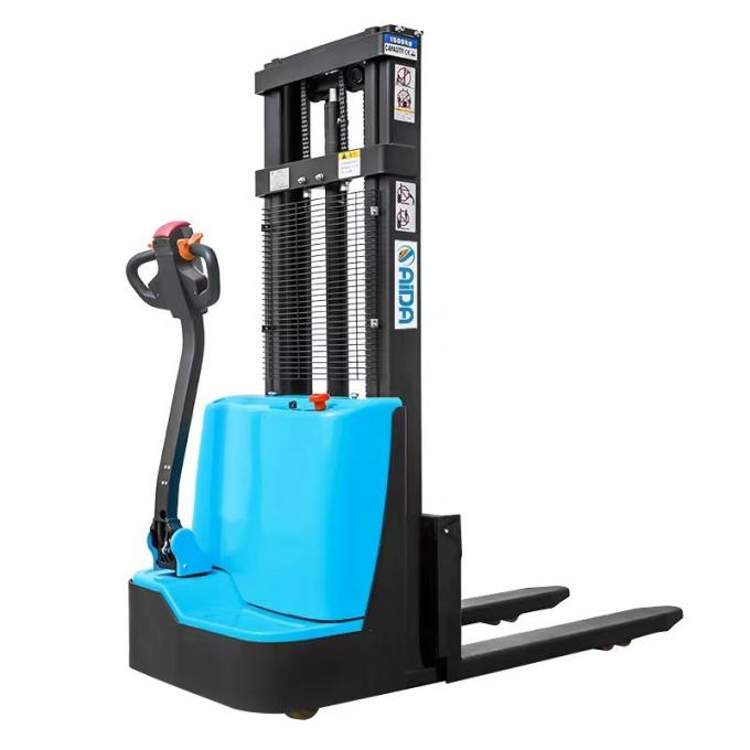 전기 팔레트 스택러 트럭에 서면 최고 승강장 3500mm 용량 1500kg 0
