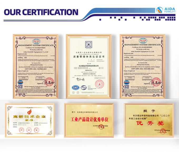 ISO 인증 OEM 창고 500kg 주문 픽커 포크리프트 플랫폼 전기 포크리프트 트럭 7