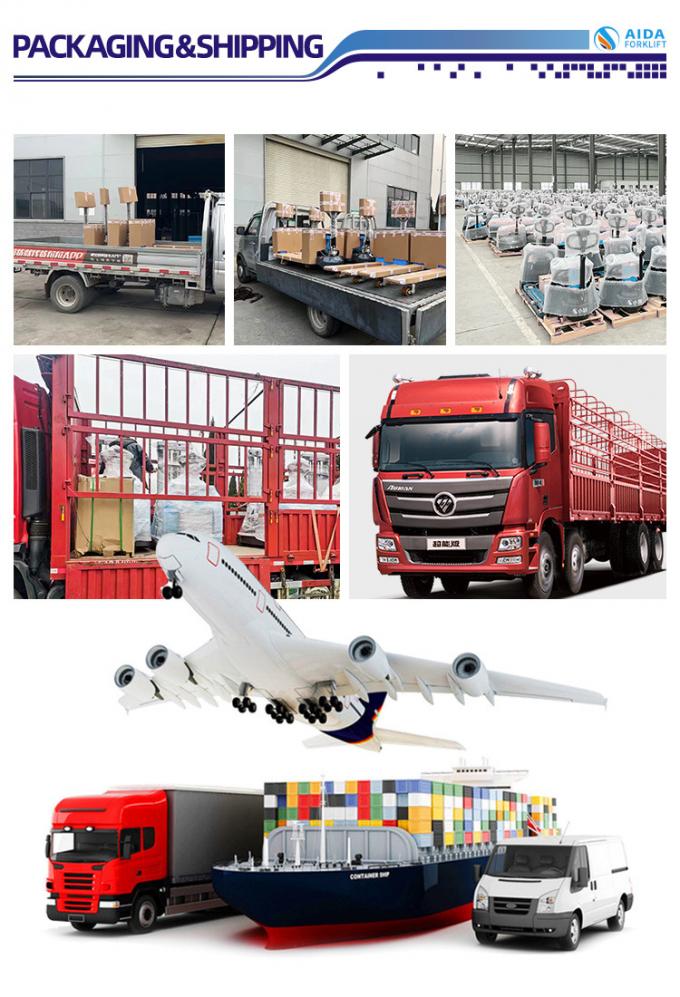 ISO 인증 OEM 창고 500kg 주문 픽커 포크리프트 플랫폼 전기 포크리프트 트럭 8