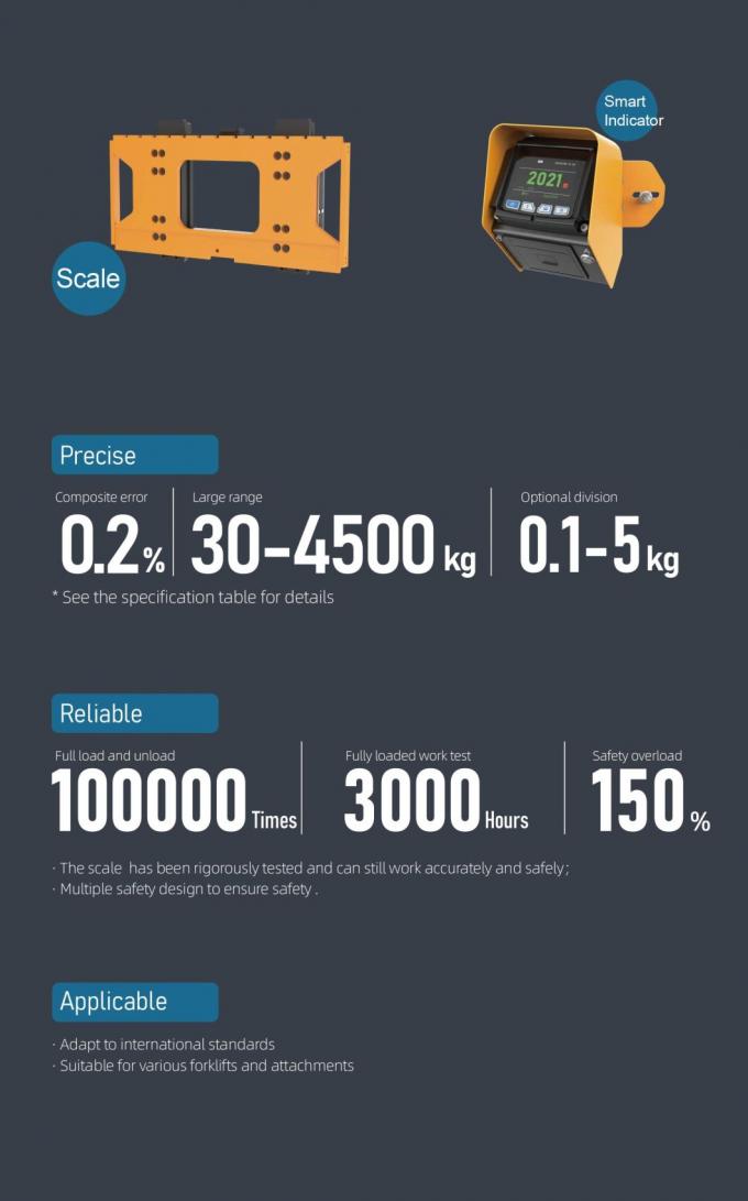 셀링 리프트럭 스케일, 포크리프트 로드 웨이트 인디케이터 4500kg 포크리프트 포크 스케일 4